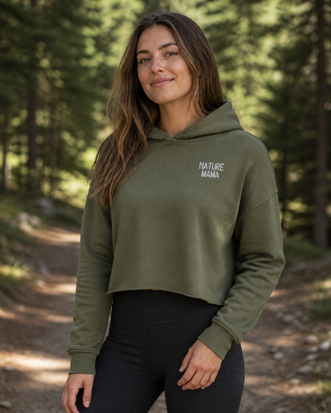 Nature Mama Cropped Hoodie