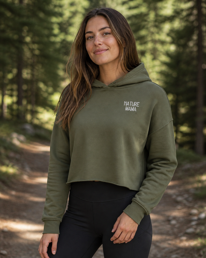 Nature Mama Cropped Hoodie
