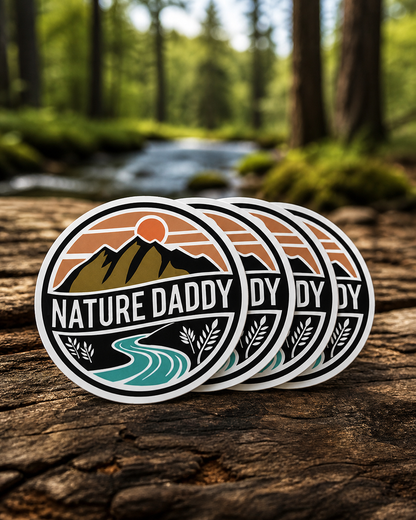 Wilderness Emblem Nature Daddy Sticker